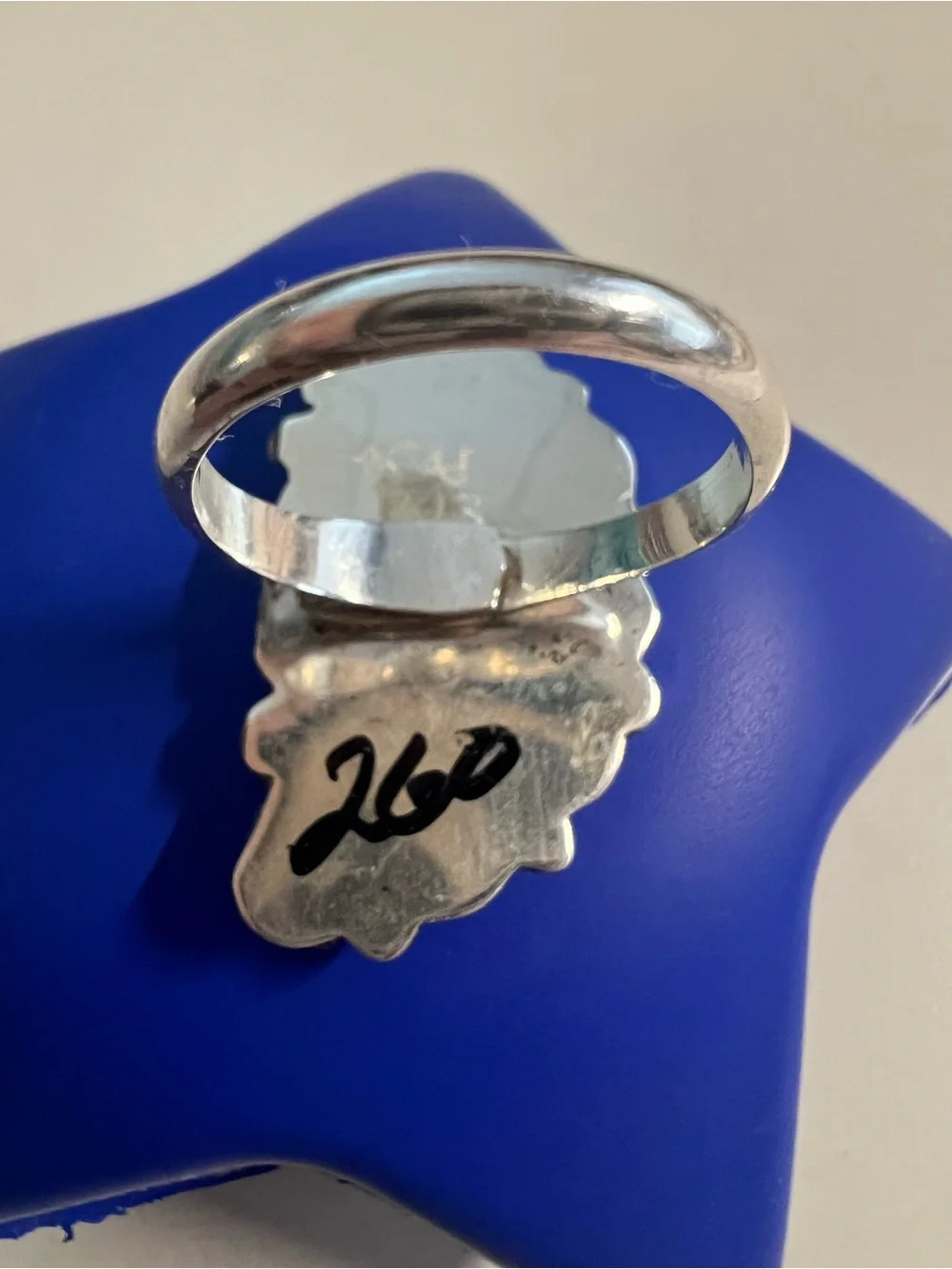 Native Made Sterling Silver Turquoise Adjustable Cluster Ring
